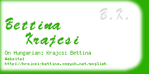 bettina krajcsi business card